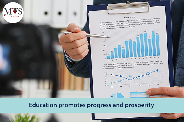 Education promotes progress and prosperity
