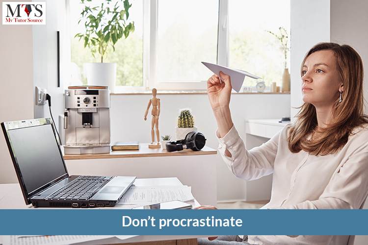 Don’t procrastinate